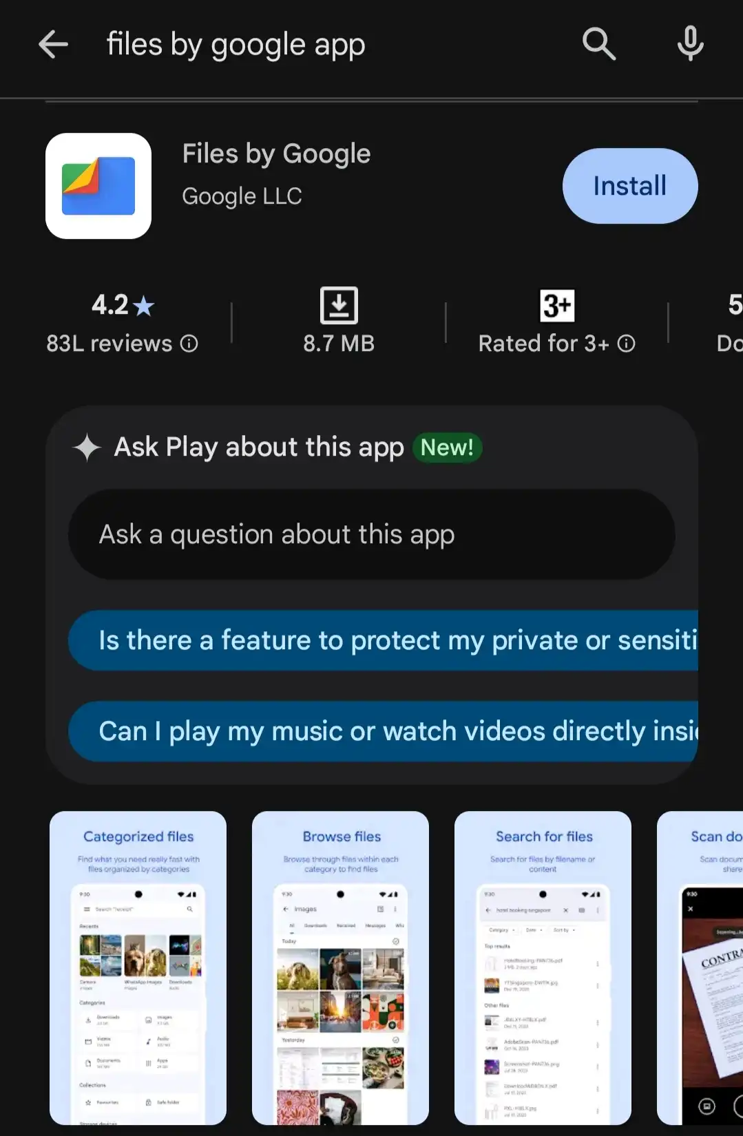 files by google install kaise kare