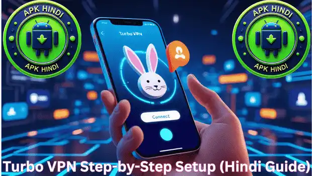 Turbo VPN step-by-step setup image for Hindi users