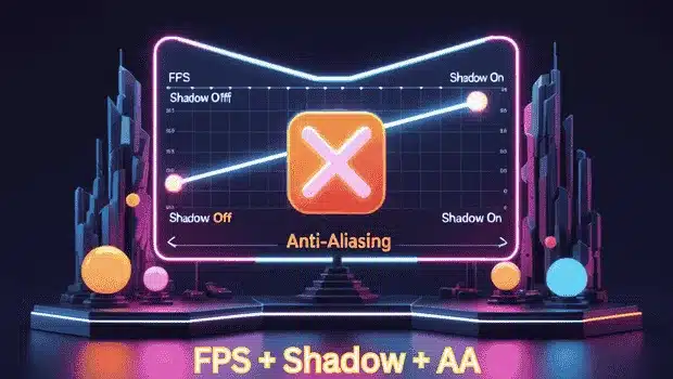FPS shadow and anti aliasing settings in Free Fire Hindi