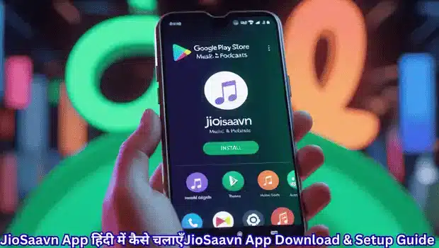 JioSaavn app play store install screen for download and setup guid