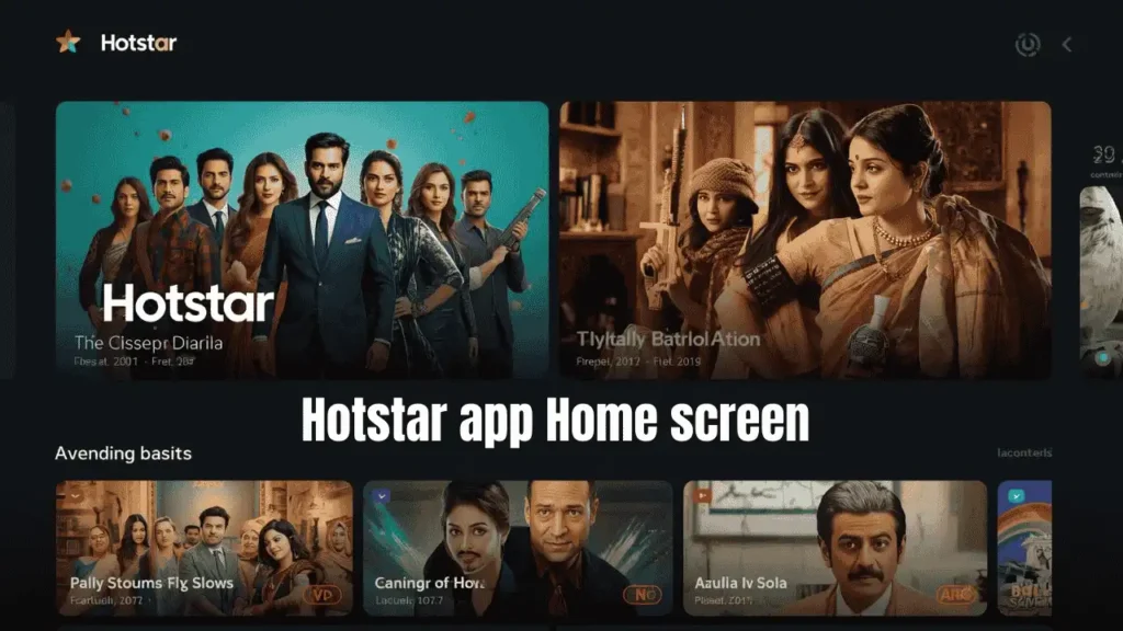 Hotstar app Home screen samjhe