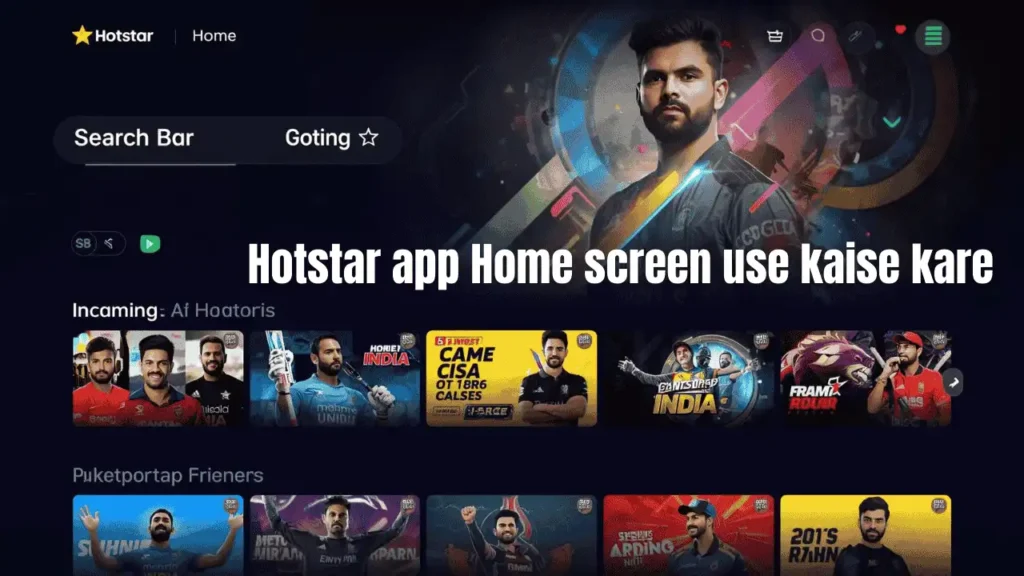 Hotstar app Home screen kaise use kare