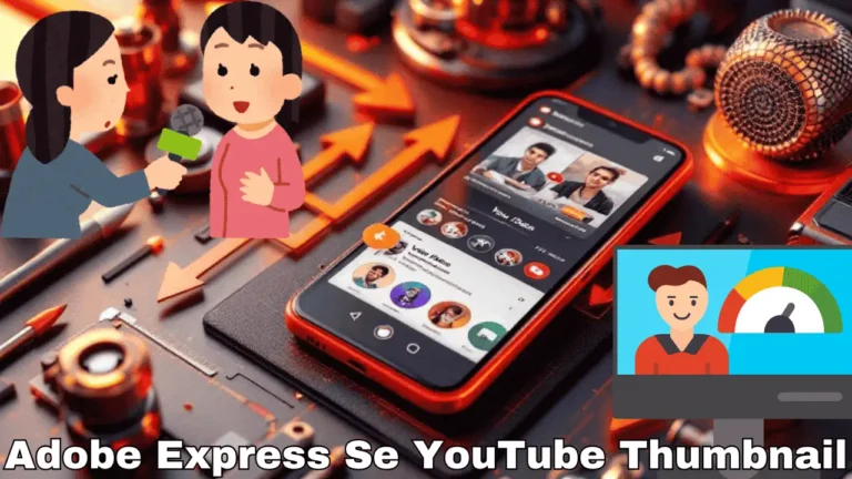 Creating YouTube thumbnail using Adobe Express app on mobile b kkk Au tm