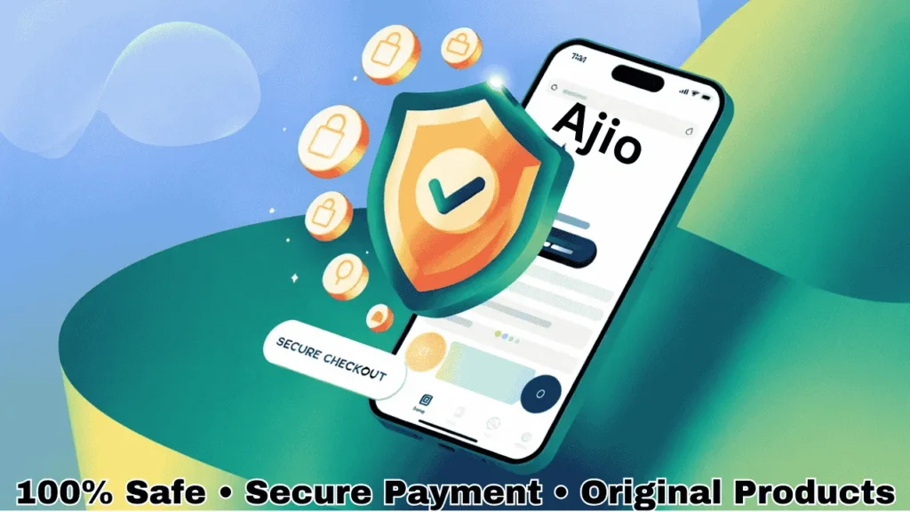 AJIO App safe hai ya nahi Hindi image showing secure payment and trust