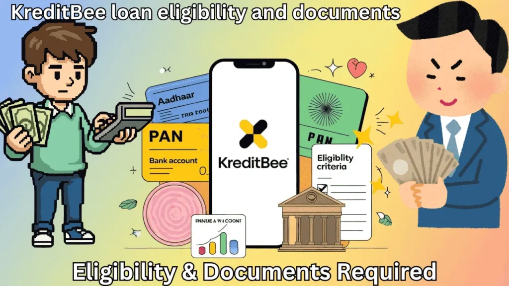 KreditBee loan eligibility and documents Hindi infographic