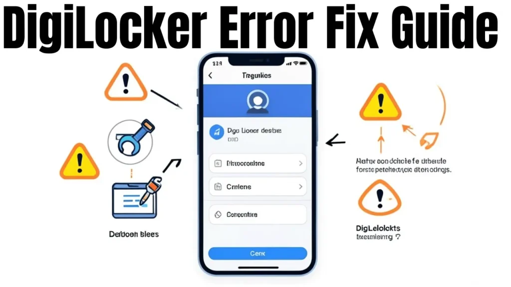 DigiLocker App में आने वाली समस्याओं का आसान समाधान हिन्दी में।