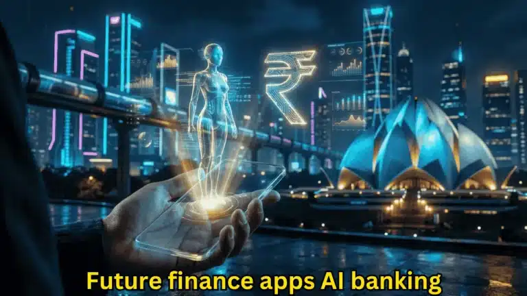 Future finance apps AI banking voice payment digital India concept