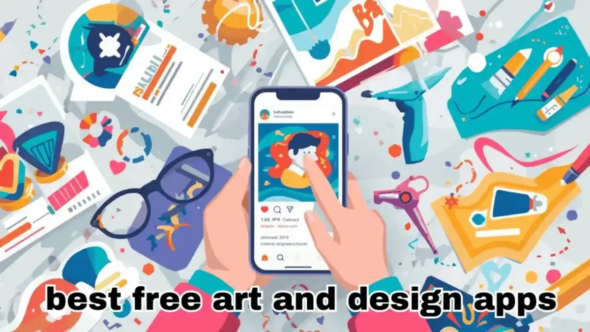 Mobile design studio concept showing best free art and design apps 2026 for beginners