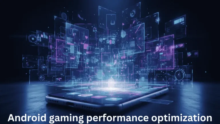 Android gaming performance optimization without lag concept