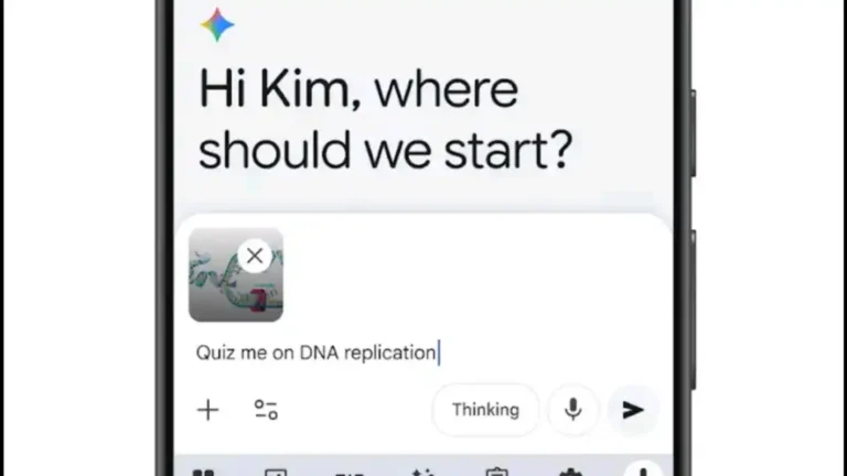 Using Google Gemini app to solve academic questions and quizzes on smartphone.