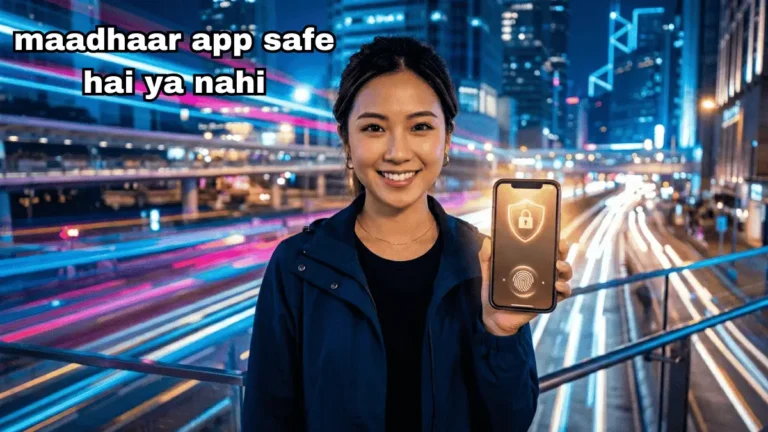 Official security features of mAadhaar app for user data protection.