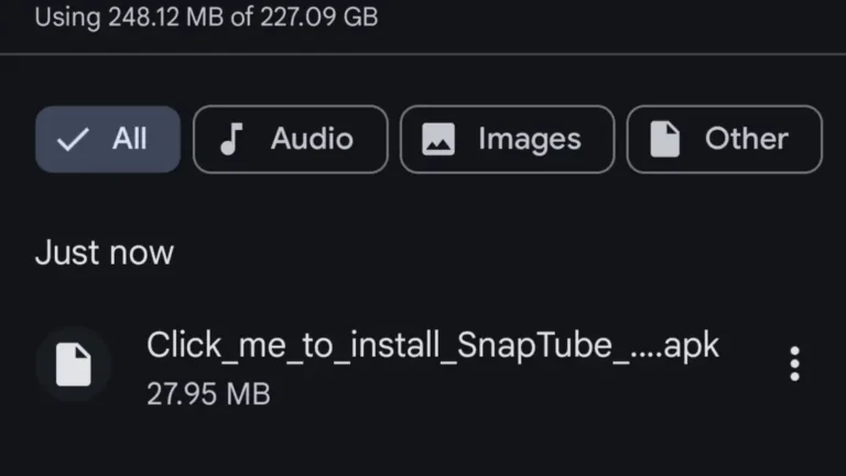 snaptube apk download file manager android mobile