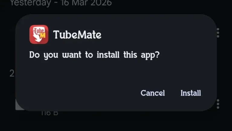 tubemate app install screen android apk installation popup
