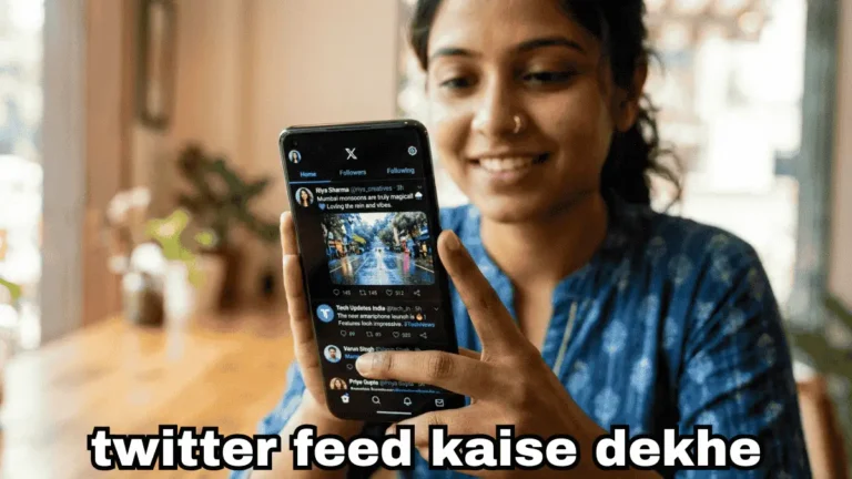 twitter feed kaise dekhe hindi me twitter app ka home screen aur posts ka example