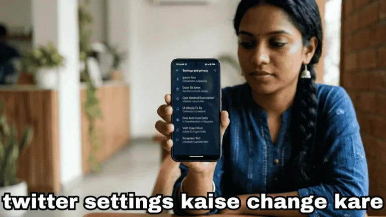 twitter settings kaise change kare hindi me privacy aur account settings ka mobile interface
