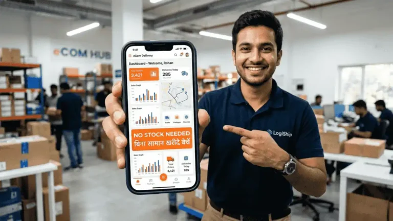 Person explaining dropshipping business model on telegram app.