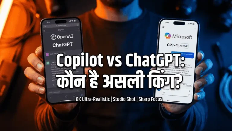 Microsoft Copilot vs ChatGPT free version comparison in Hindi.